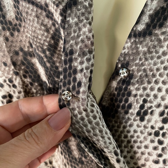 ee: some Wrap Satin Bodysuit color snake Women’s size Small - Picture 14 of 14